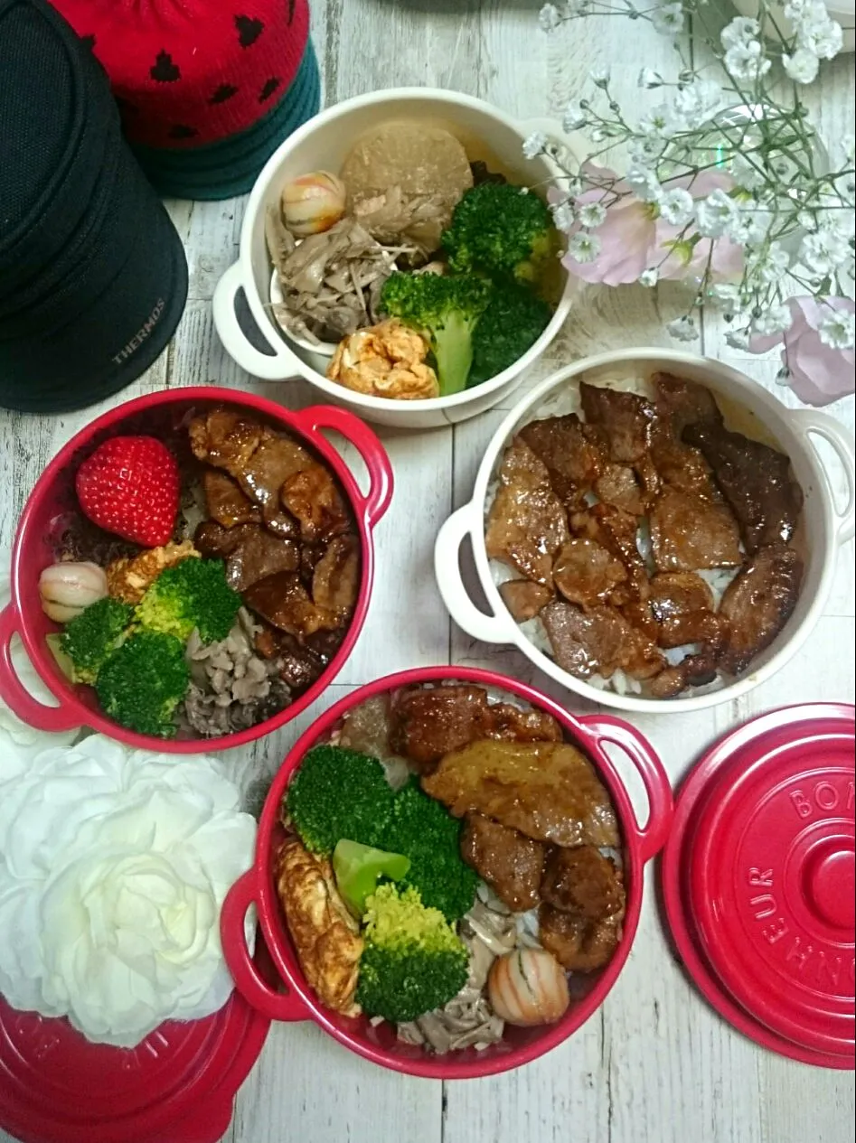 Snapdishの料理写真:焼肉のっけ弁当‼
 #焼肉
 #焼肉弁当
 #家族のお弁当|okamichanさん