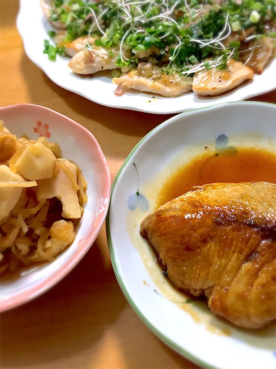 鰤の照り焼き、切り干し大根の煮物、鶏胸肉マリネ⭐️|kaokaoさん