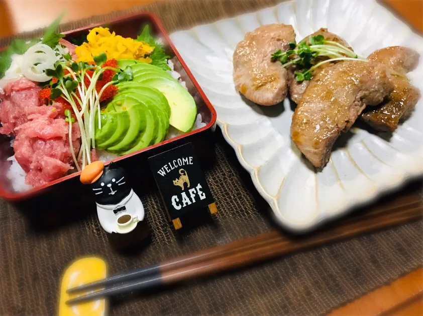 海鮮丼とマグロの頬肉焼き*\(^o^)/*|バシュランさん