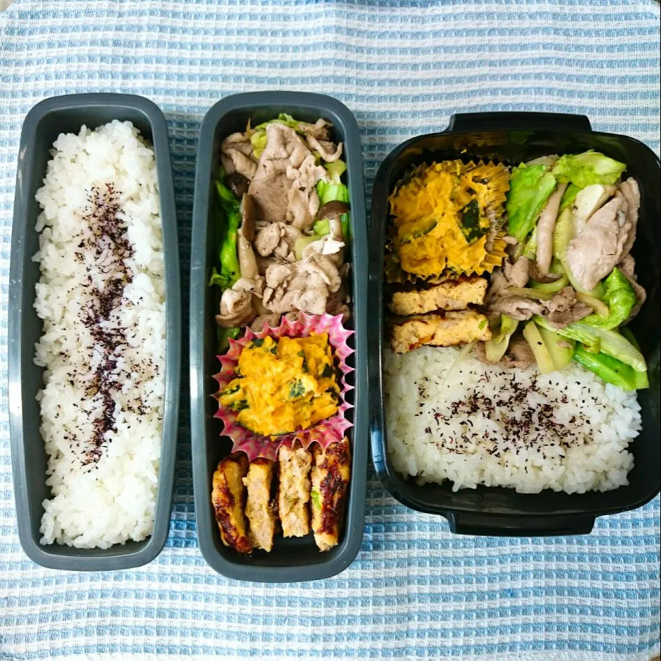 Snapdishの料理写真:春色の野菜炒め弁当🌼|jun(・x・)さん