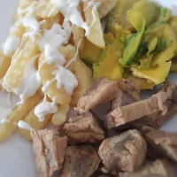 Snapdishの料理写真:french fries, avocado and tofu
#homemade #western|silvella christaさん