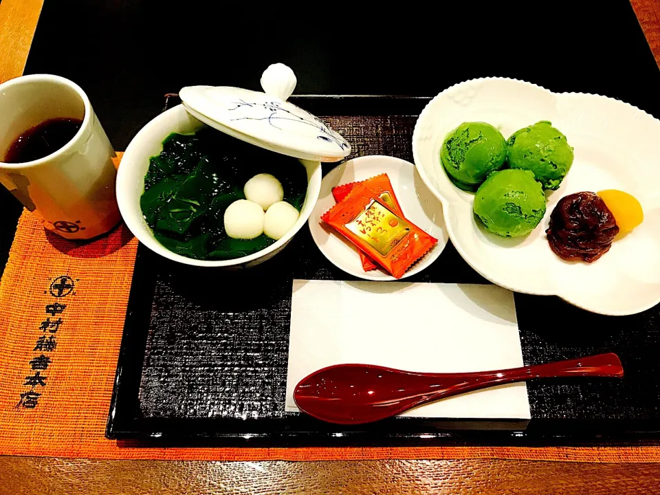 抹茶ゼリーと抹茶アイスクリーム|あお♡あおさん