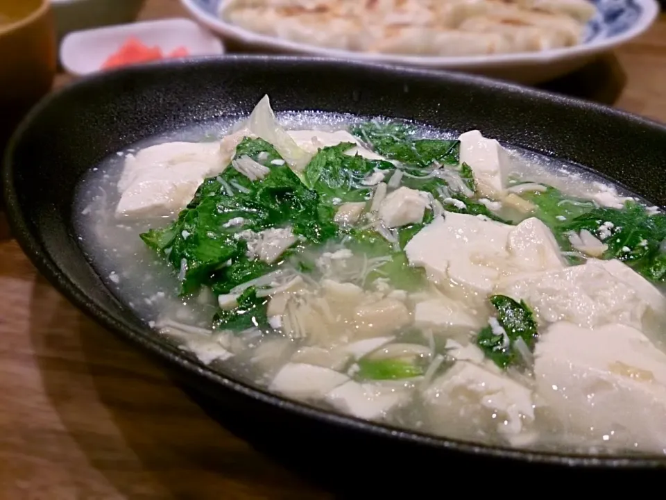 レタスと豆腐 貝柱のとろみ煮|古尾谷りかこさん