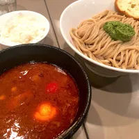 海老トマトつけ麺味玉|hirotomoさん