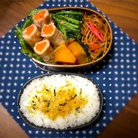 Snapdishの料理写真:旦那さん弁当
 #わっぱ弁当|ハナさん