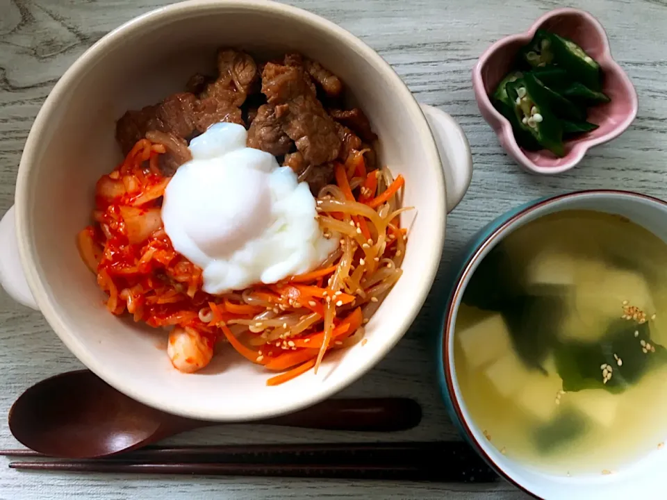 ビビンバ風 ランチ🇰🇷|はる꒰(๑´•.̫ • `๑)꒱さん