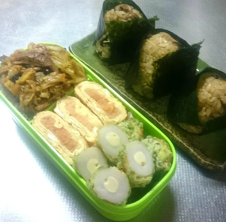 Snapdishの料理写真:旦那さんお弁当190316|きぬよさん