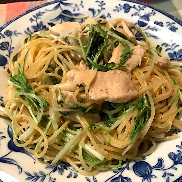 鶏と水菜の和風スパゲティ|純さん