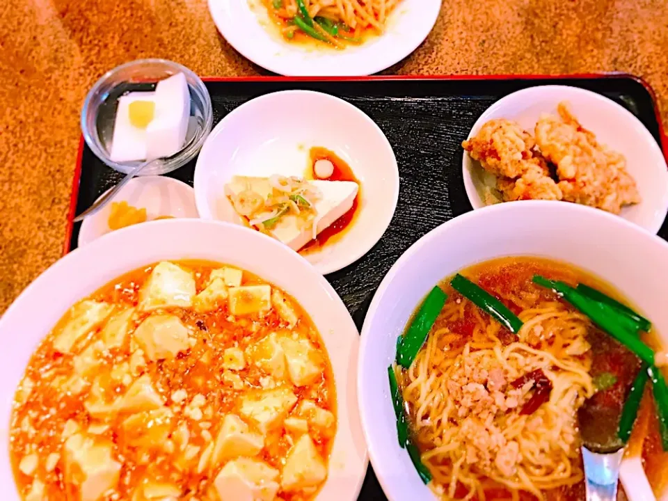 ボリュームたっぷり麻婆飯定食|かっちゃん杉さん