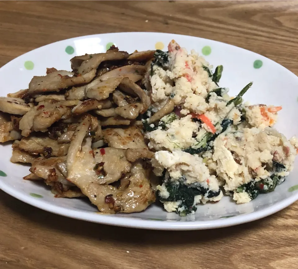 まぐろのごま醤油焼きと豆腐入り卯の花|まぁたんさん