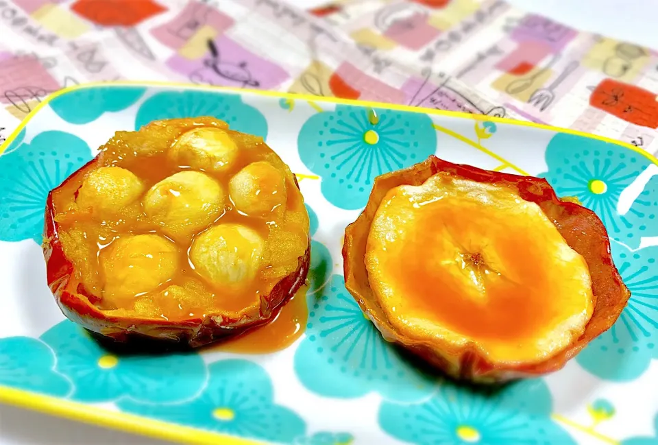 Baked Apple with caramel topping|gonbenさん