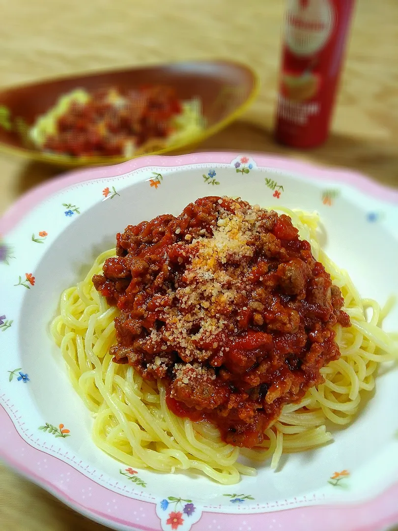 ミートソーススパゲティ*2019.3.14|ゆきぼぅさん