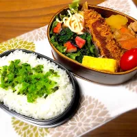 Snapdishの料理写真:旦那さん弁当
 #わっぱ弁当|ハナさん