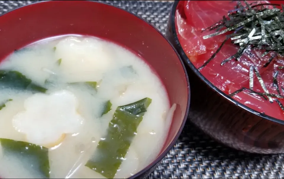 味噌汁&鉄火丼😊❤️❤️|クッキングオヤジさん