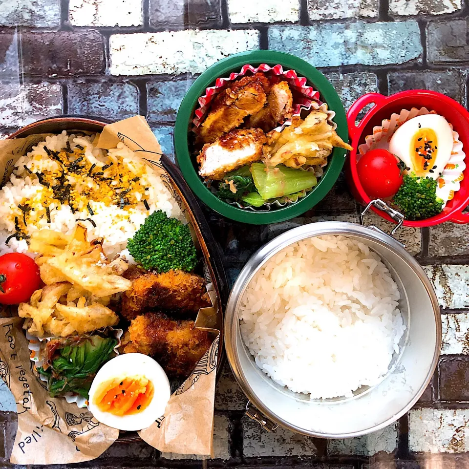 Snapdishの料理写真:2人弁当～(ラムネの仕事、キャンセルになったよ😭)💞|Rie Naganoさん