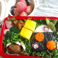 Snapdishの料理写真:中1息子のお弁当|みあとのさん