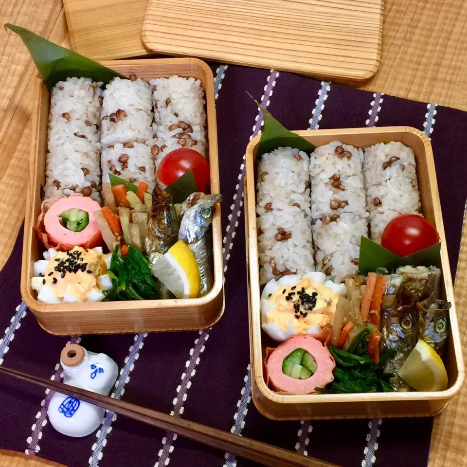 🍱３月１９日(火) 今日のお弁当
○ もち麦ごはん
○ 子持ちししゃも
○ たまごサラダ
○ キュウリちくわ
○ 金平
○ 春菊のおひたし
○ ミニトマト・レモン|mutsumi☺︎さん