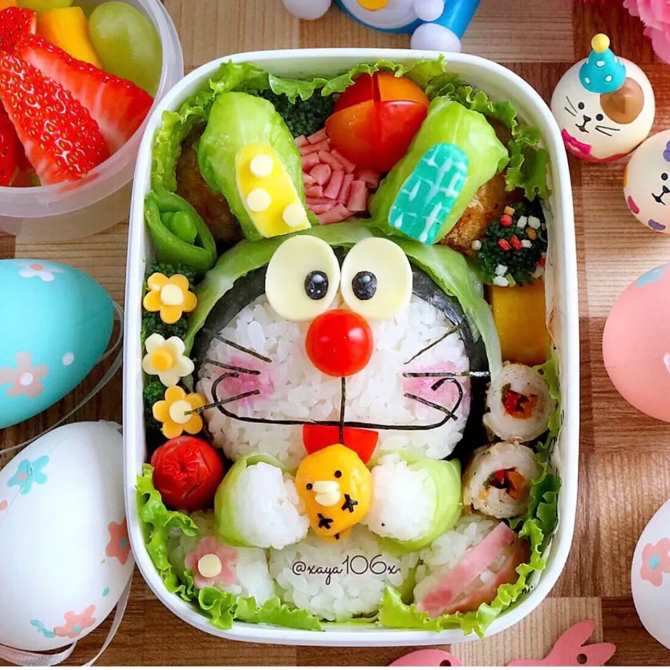 ドラえもんのイースター弁当🌼🐰🐾🐣🌷|あーたんさん