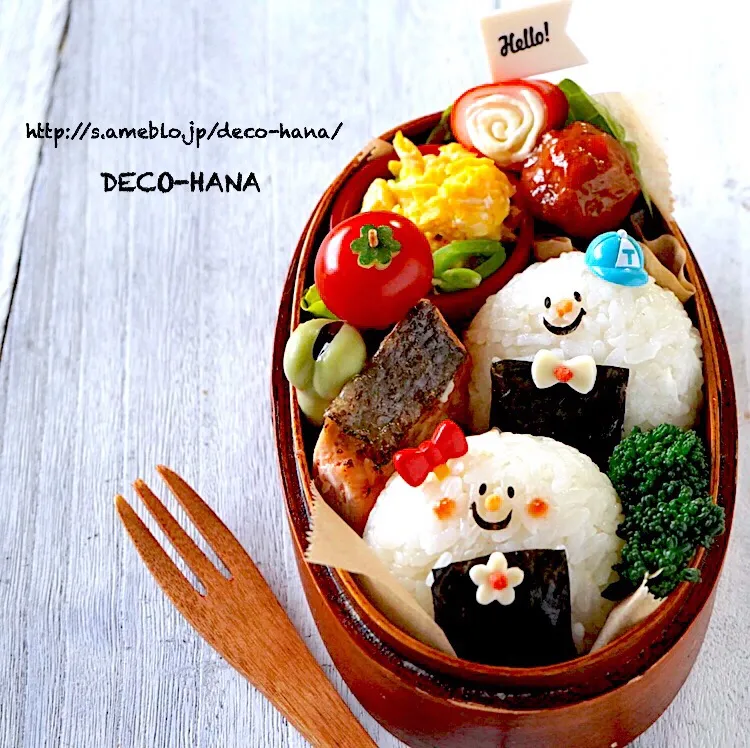 顔おにぎり幼稚園弁当🍙|さとみ (satomi_foodart)さん