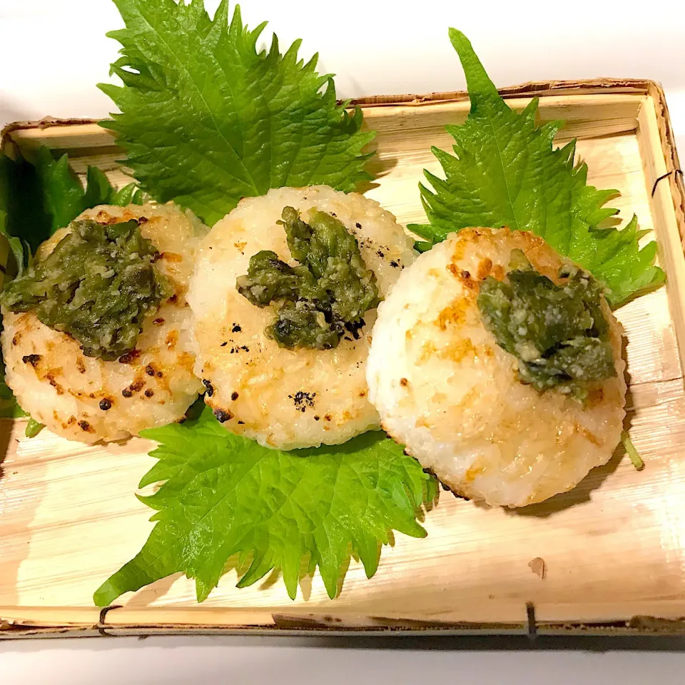 焼きおにぎり蕗味噌のせ|シュトママさん