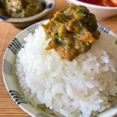 「かまどさん電気」を使ってみたSnapdishの料理・レシピ写真:うさかめさんの料理 「ふきのとう味噌」