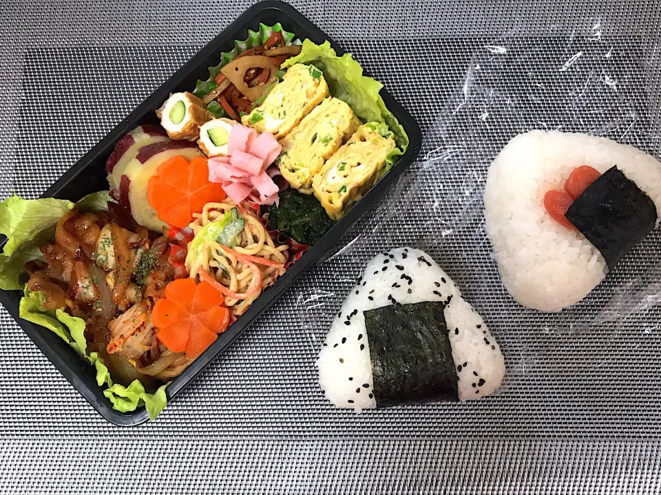 久々の旦那さんお弁当🍙|なぎさん