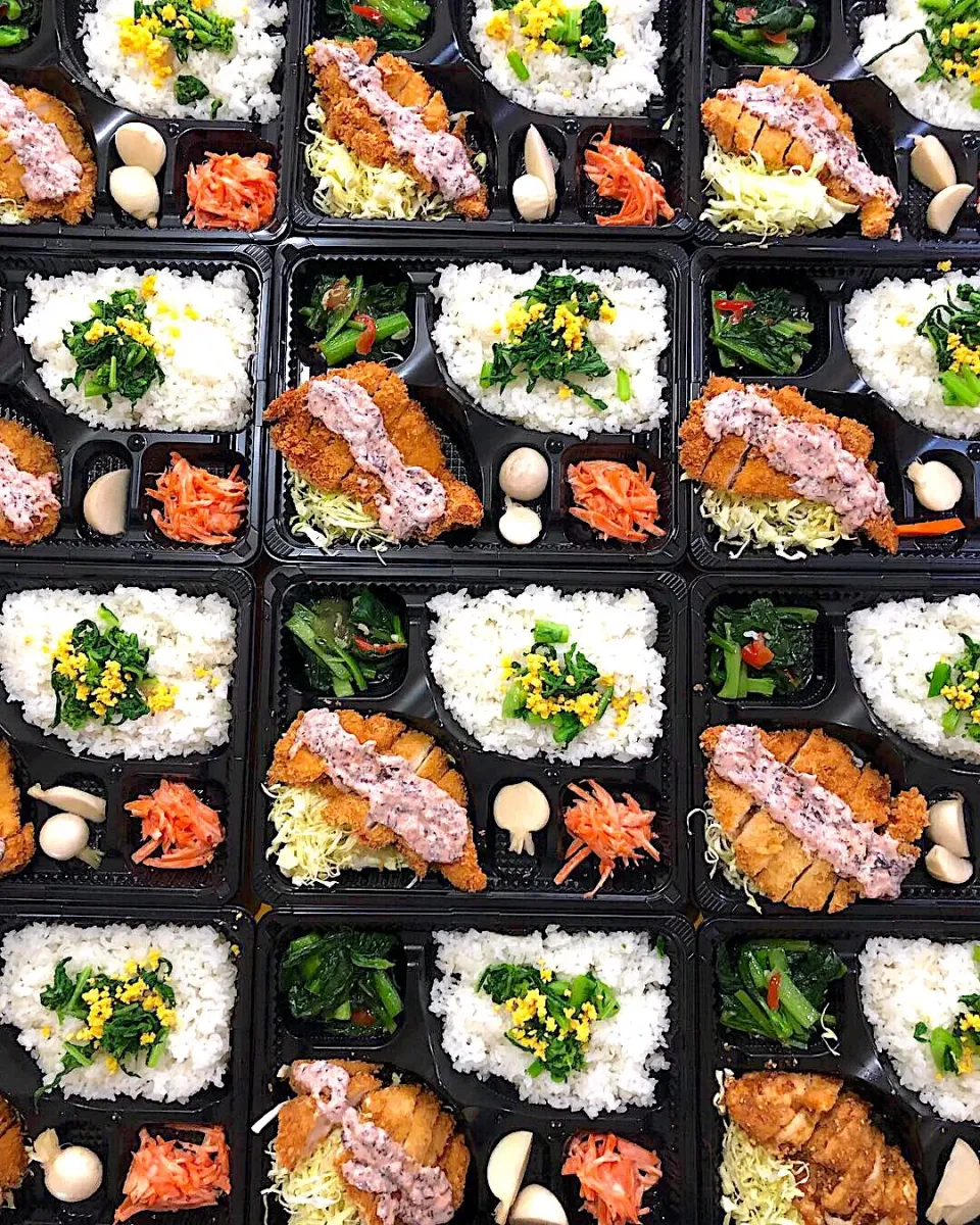 梅しそチキンカツと菜の花ごはん弁当♪|ちーちさん