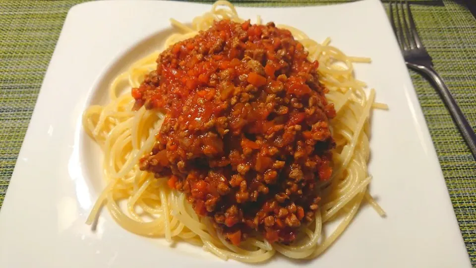 大豆のお肉で作ったミートソース|ゆういちさん