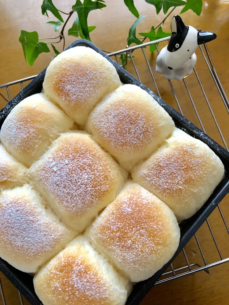 白パン ちぎりパン   ちょっと茶色い💦|くっきいママさん