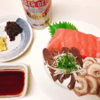 Snapdishの料理写真:#マグロの心臓 #マグロ刺し #マグロのホシ刺し|みかりんさん