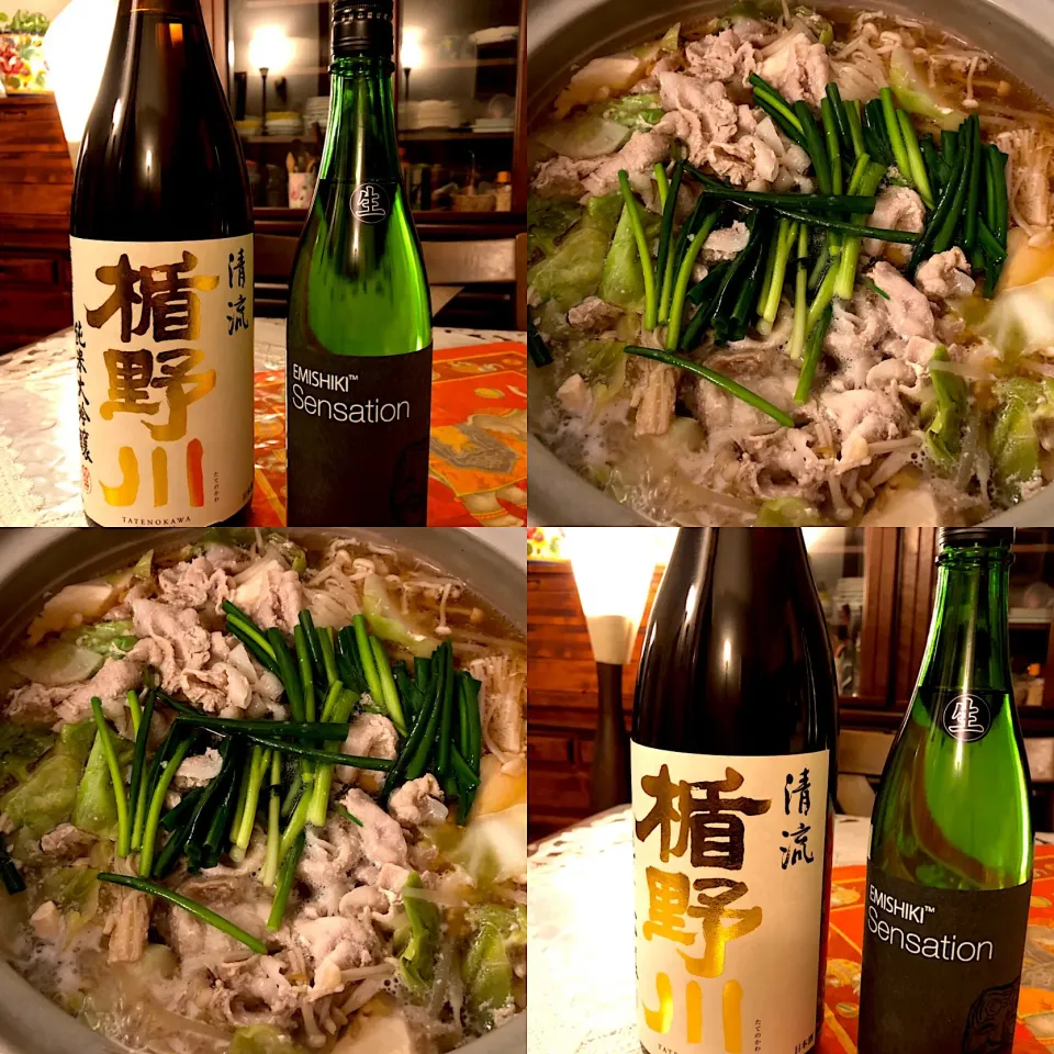 家飲みは、豚鍋🍗🍲たっぷりな野菜も入れて🥬お酒は🍶日本酒。|Yukie  Toriseさん