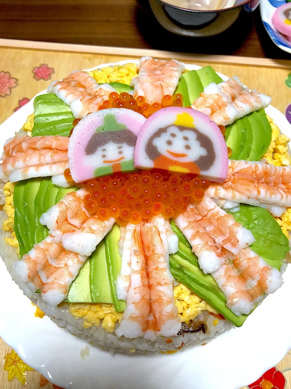 Snapdishの料理写真:ひな祭りちらし寿司ケーキ|ゆんもりさん