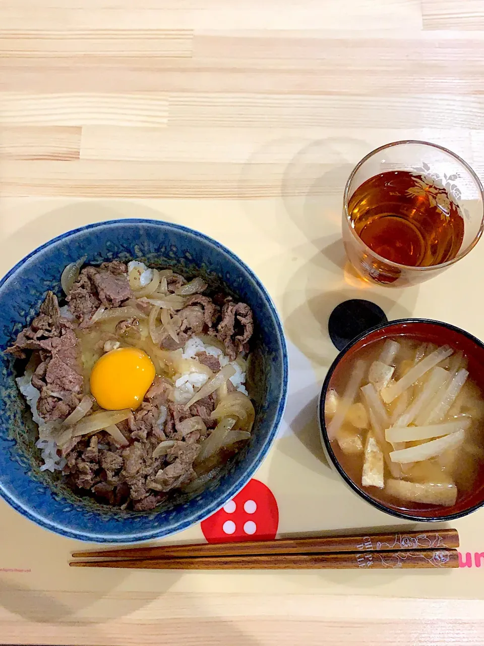 ・牛丼
・大根と油揚げのお味噌汁|ぺろたんさん