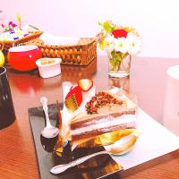 誕生日にケーキ