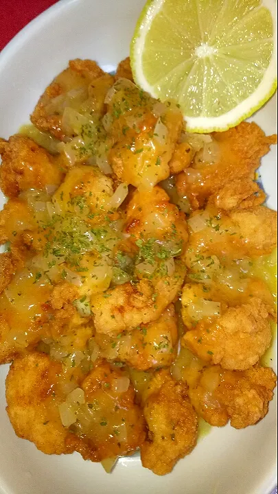 chicken popcorn with lemonade sauce|ella melsさん