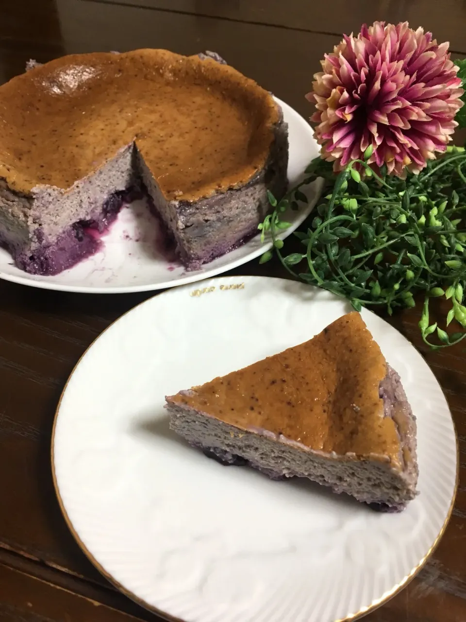 Snapdishの料理写真:ブルーベリーチーズケーキ|TOMOさん