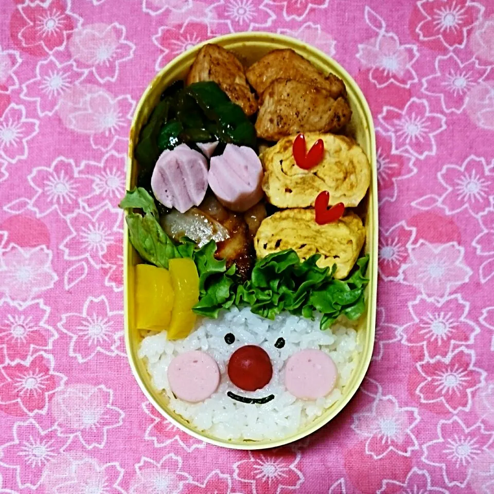 3/25…今日のお弁当🎵
かお弁～|美津子さん