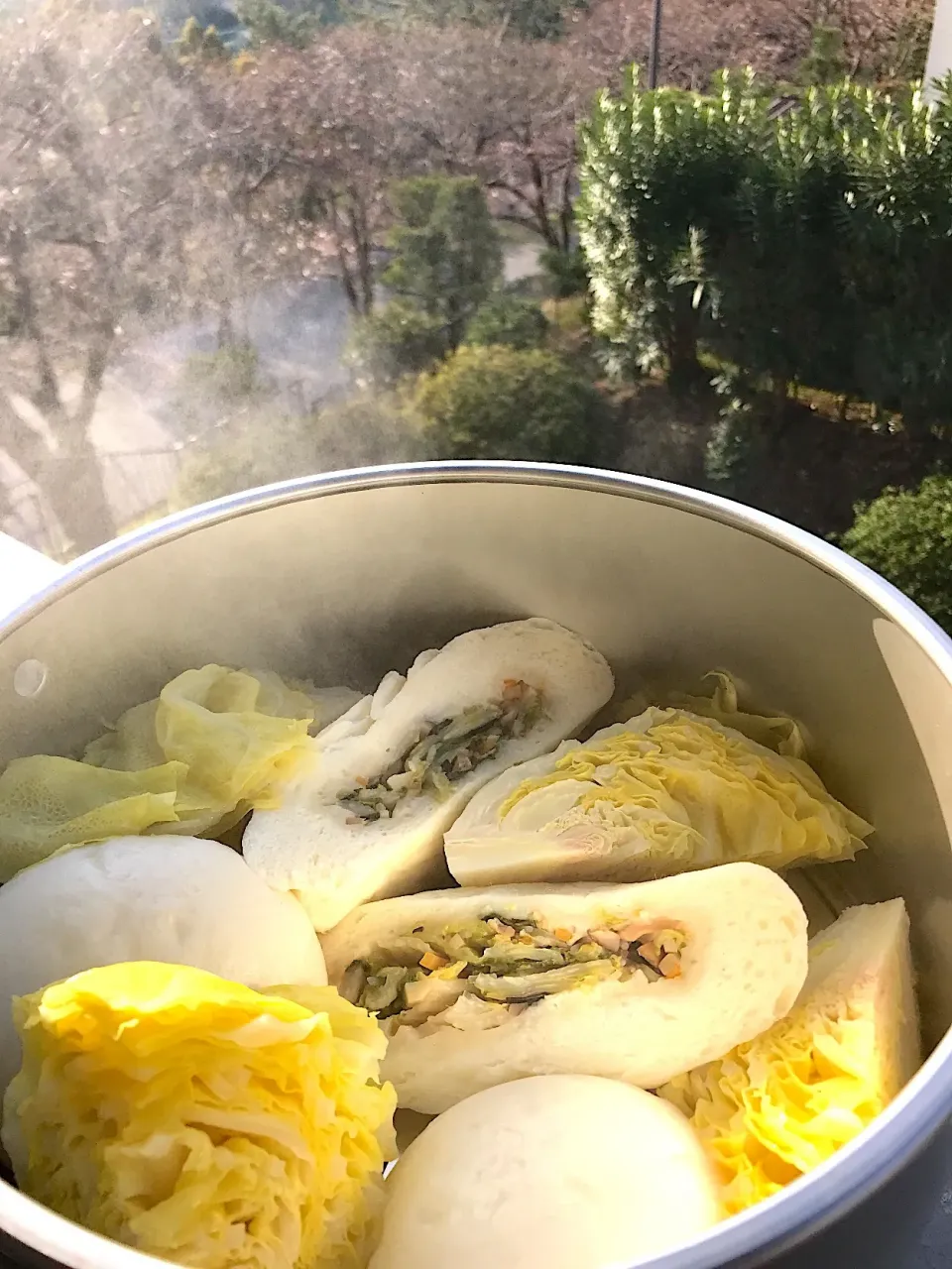 横浜中華街 北京飯店の中華まん。野菜饅頭と蒸しキャベツ|シュトママさん