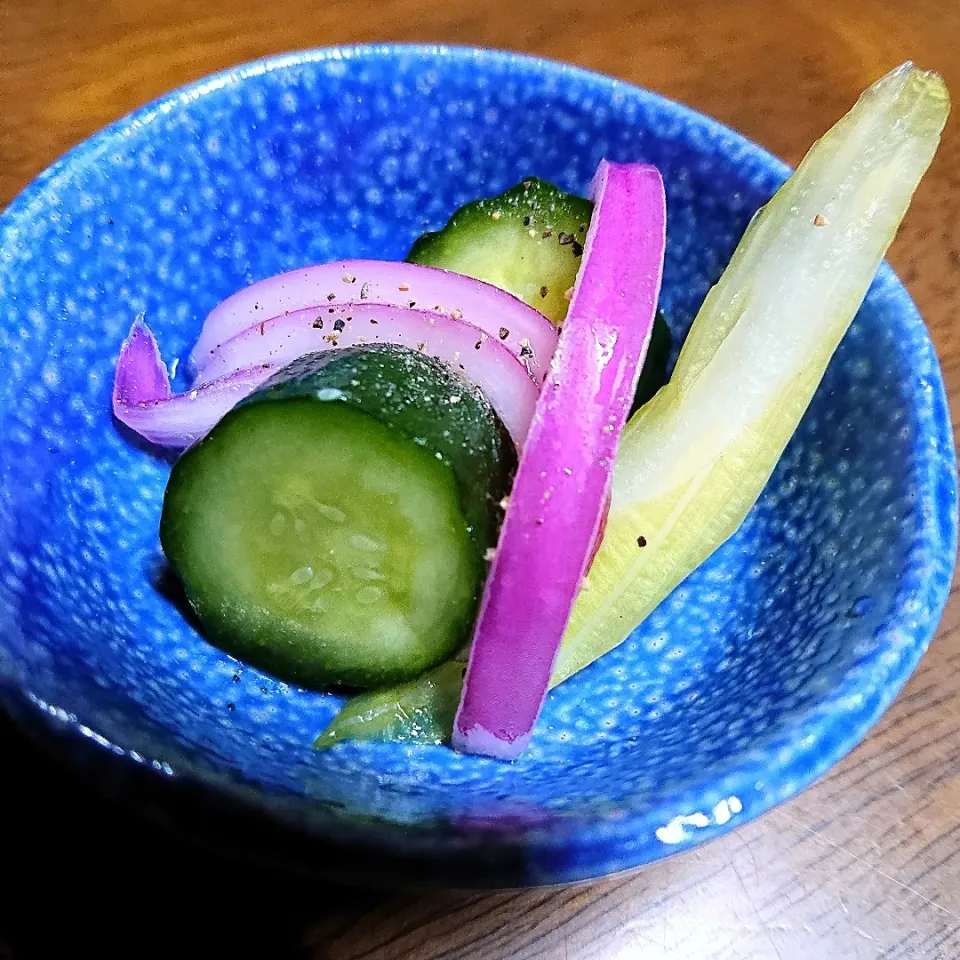 Snapdishの料理写真:らっきょう酢漬け🍺|miimiさん