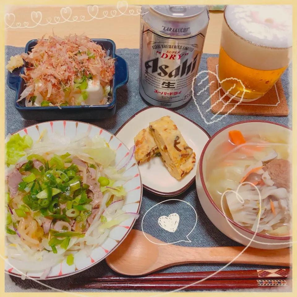 Snapdishの料理写真:３／２５ ｍｏｎ
晩ごはん🍴＊○°|rinaronarさん