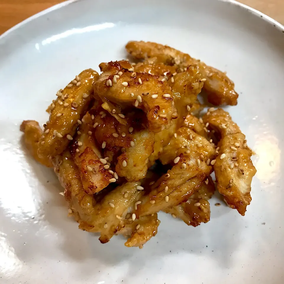 鶏胸肉のスティック甘辛揚げ|みつまめさん