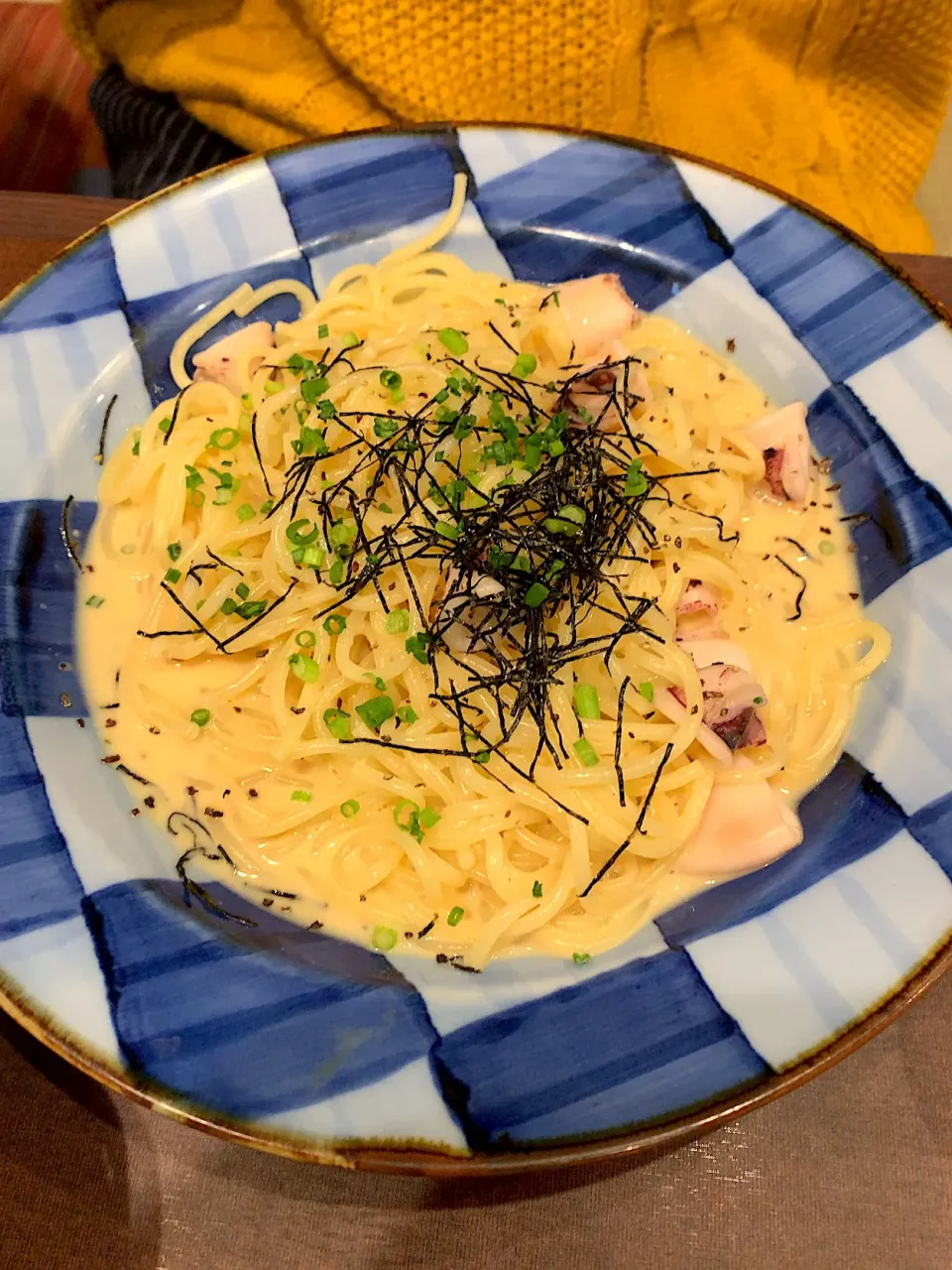 やりいかと野菜の豆乳明太子パスタ🍝|るみおんさん