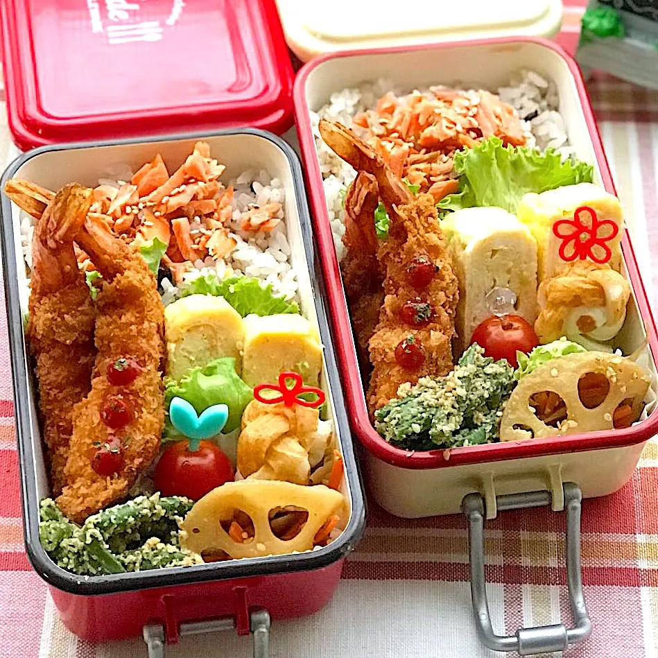 海老フライ弁当🍱。|emi.さん