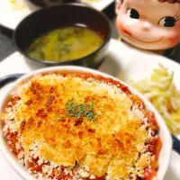 Snapdishの料理写真:リメイク♡トマドライカレースコップコロッケドリア。