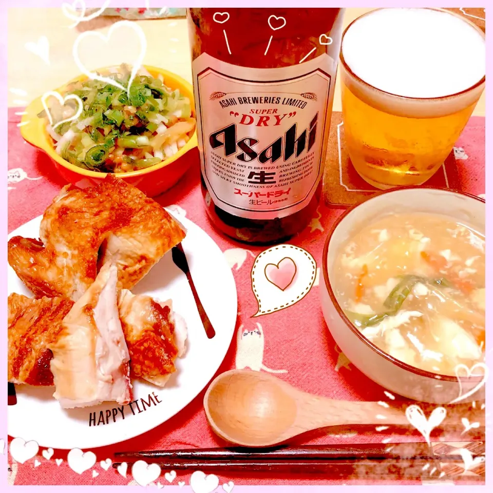 Snapdishの料理写真:３／２６ ｔｕｅ
晩ごはん🍴＊○°|rinaronarさん