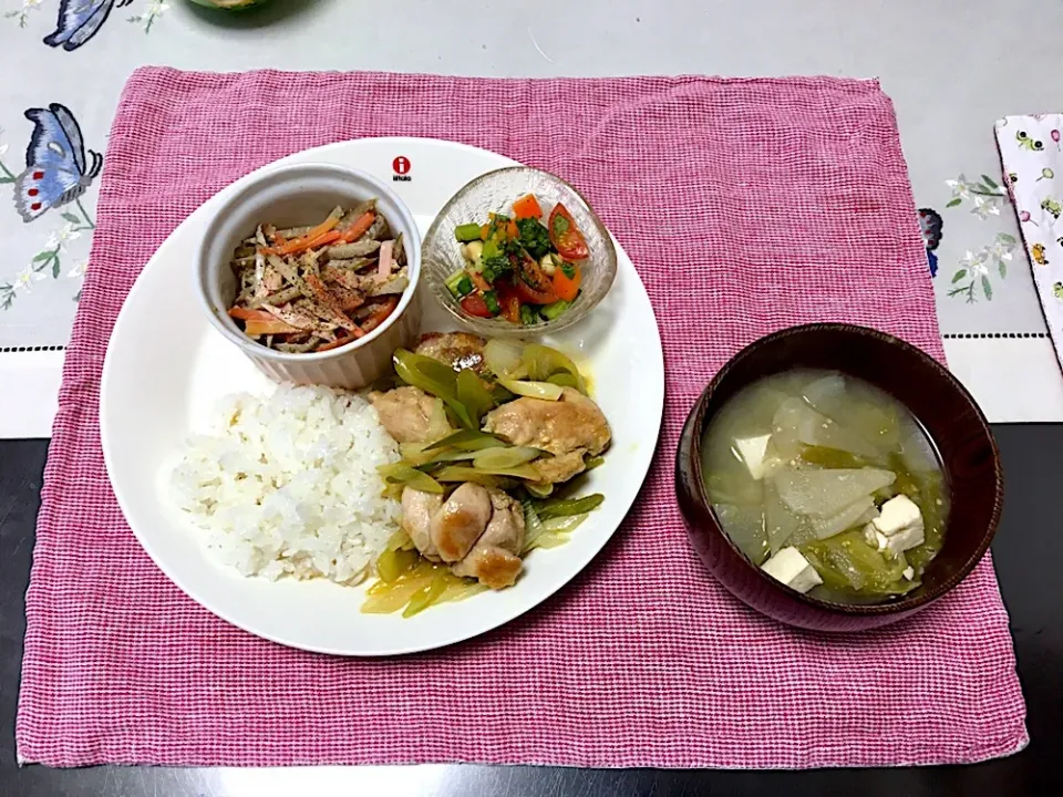 チキンと長葱のカレーマリネのご飯|みよさん