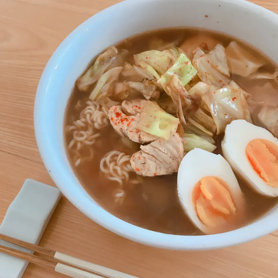 Snapdishの料理写真:味噌ラーメン(◍︎´꒳`◍︎)お昼ご飯|サチャンさん