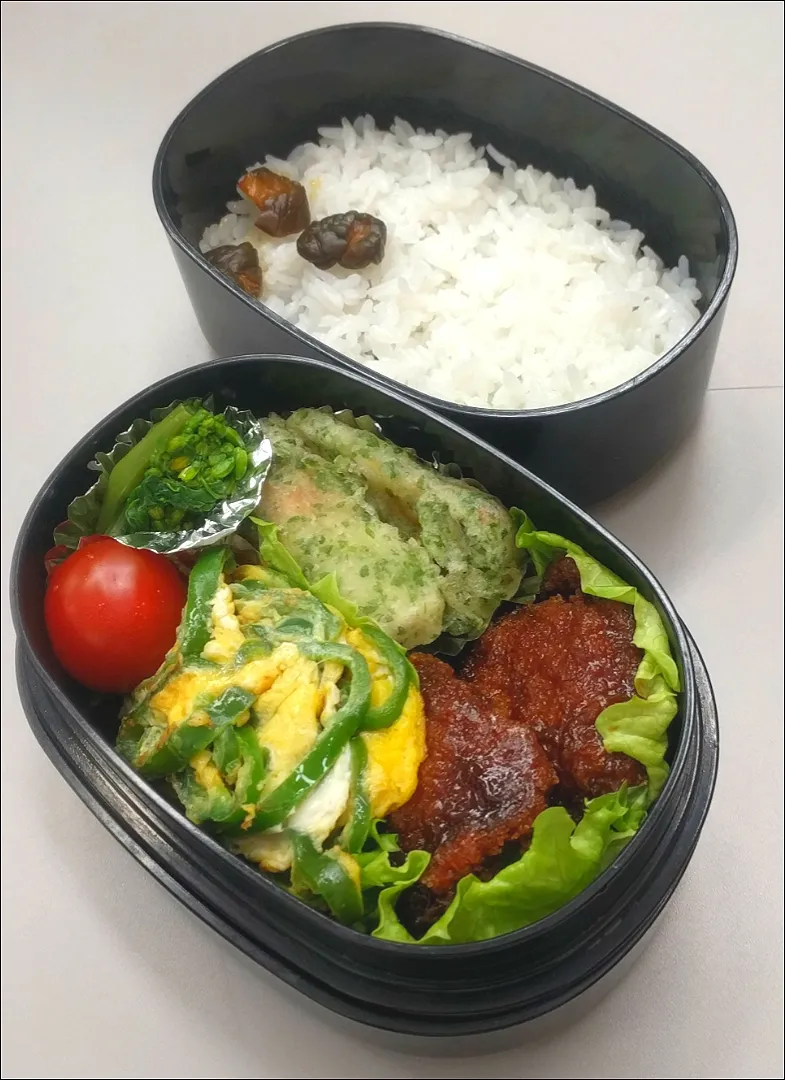 ３月27日のサラメシは味噌カツ弁当|ニッパーさん