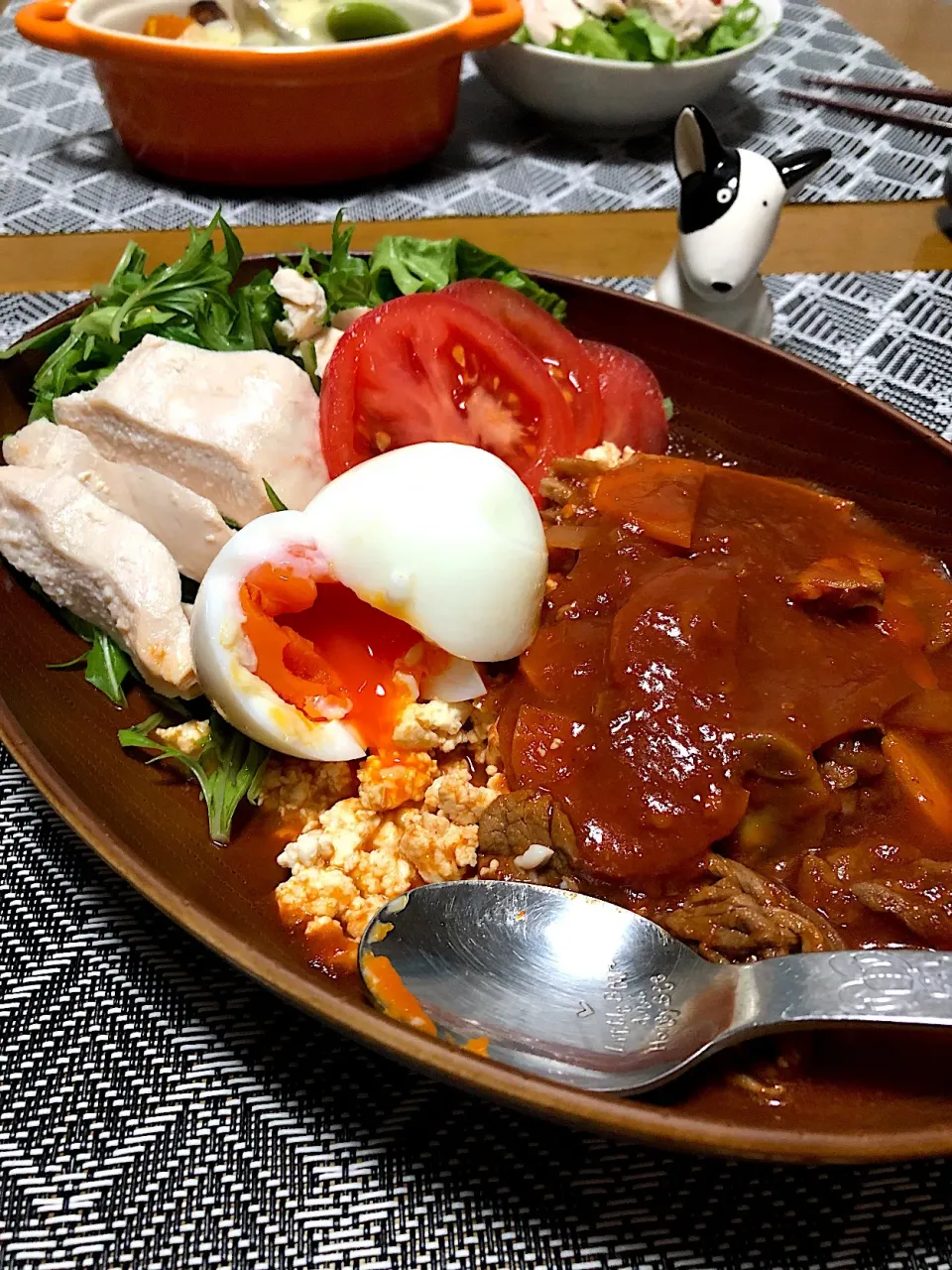 ハヤシ豆腐ライス
サラダチキン|くっきいママさん