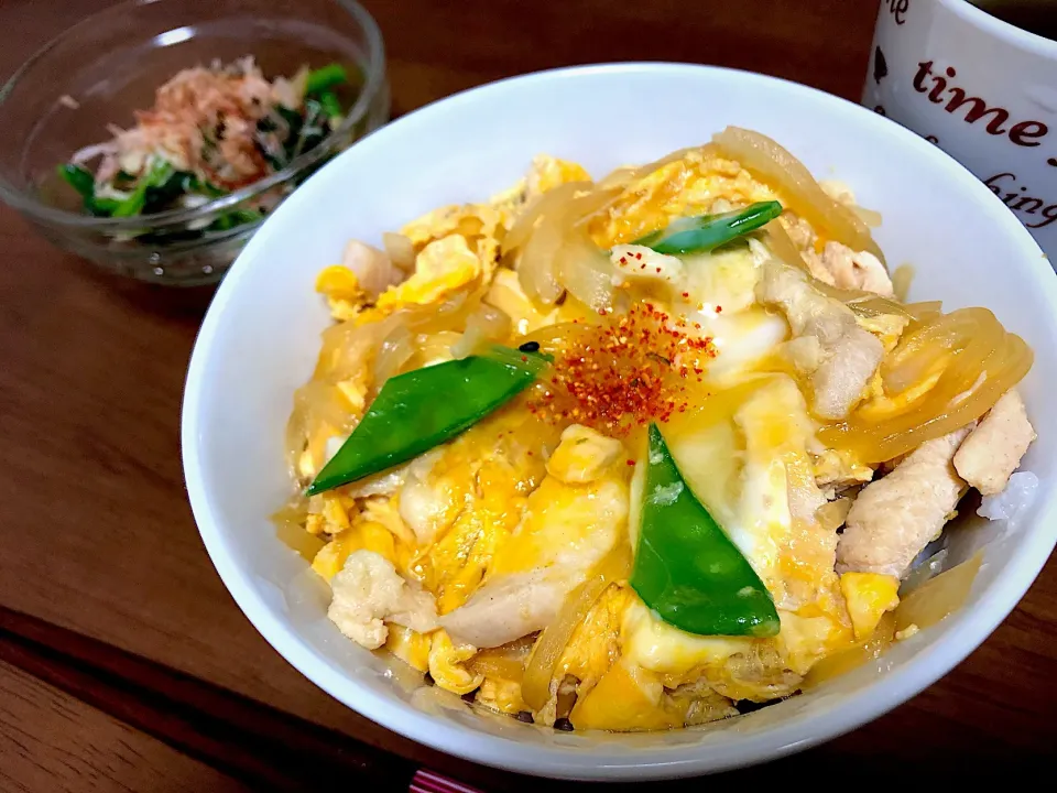 親子丼🐣 ほうれん草のおひたし🥬|m-amさん